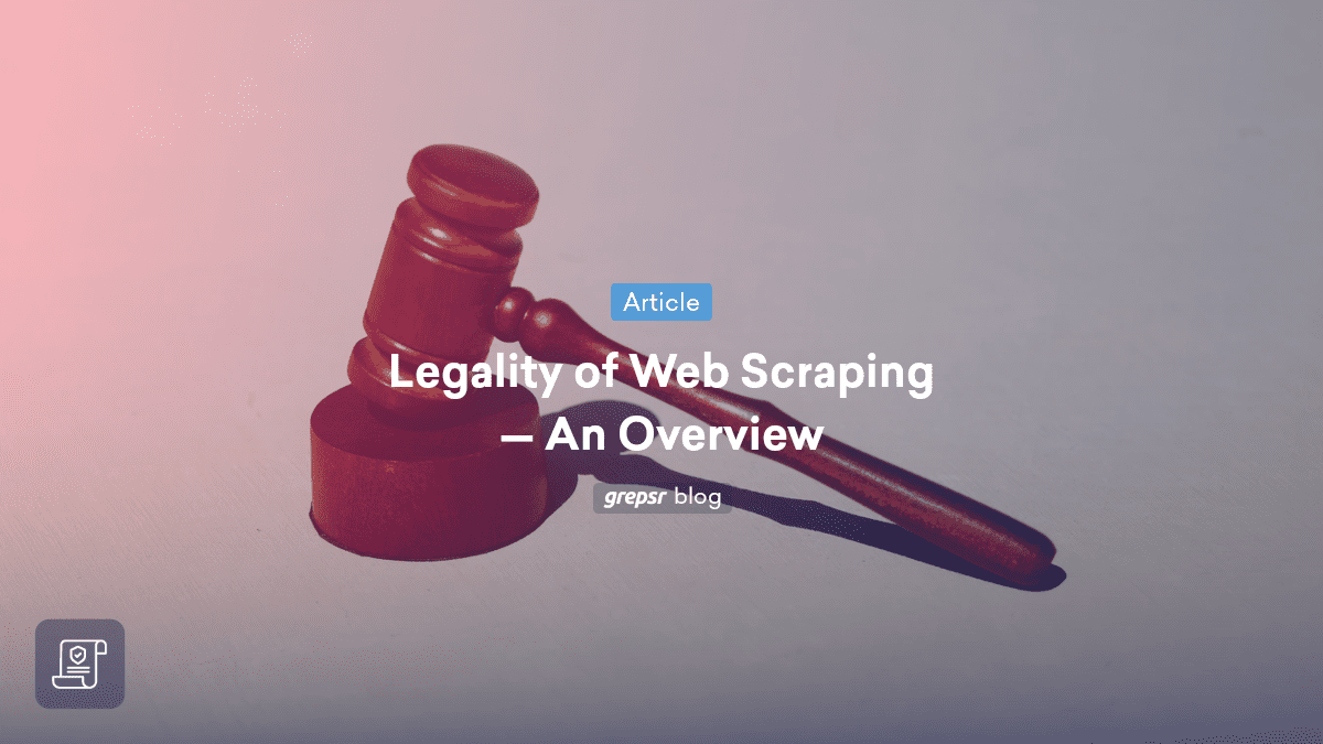 legality of web scraping