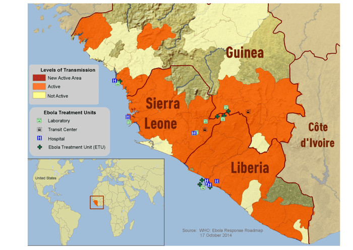 ebola affected countries