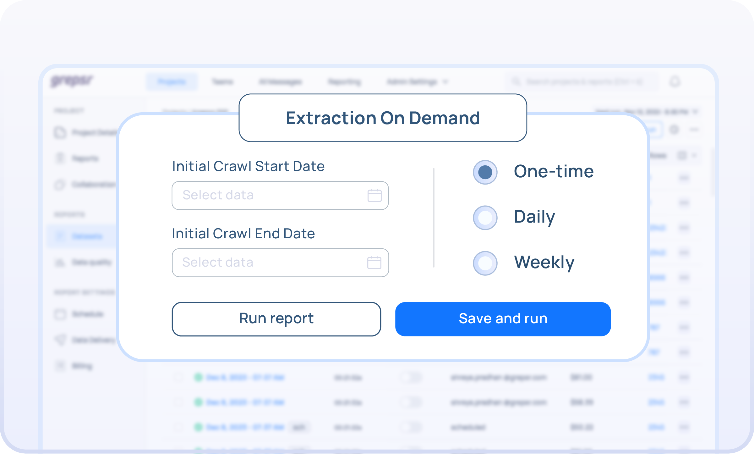 Fresh, Real-Time Data Collection