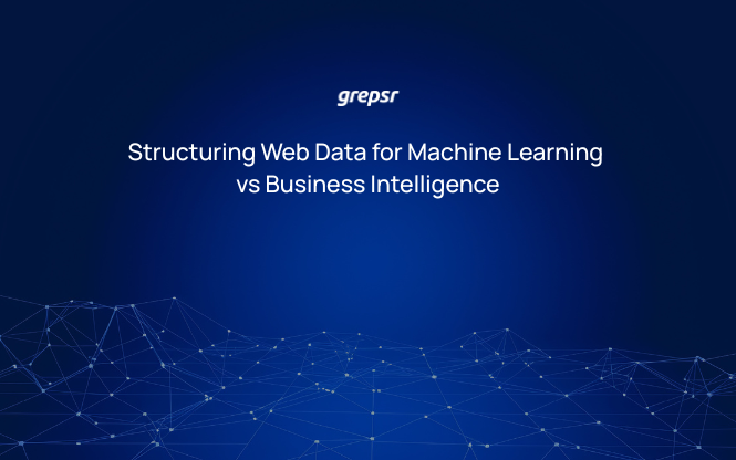 Structuring Web Data for Machine Learning vs Business Intelligence