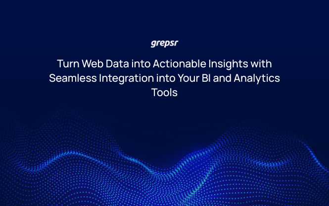 Turn Web Data into Actionable Insights with Seamless Integration into Your BI and Analytics Tools